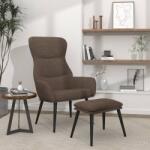 vidaXL Scaun de relaxare cu taburet, gri taupe, textil GartenMobel Dekor (3097438)