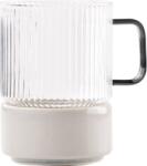 Zafferano Cana de ceai T-Set 450 ml cu mâner gri și bol pentru gustări (TST02809)