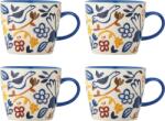 Bloomingville Căni Figuria 300 ml cu mâner albastru, 4 buc (82073164)