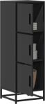 vidaXL Dulapuru negru 35, 5x35x106, 5 cm lemn si metal prelucrat GartenMobel Dekor (849064) Comoda