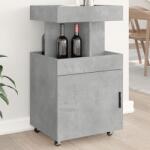 vidaXL Carucior de bar, gri beton, 50x41x89 cm, lemn prelucrat GartenMobel Dekor (848265) Comoda