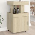 vidaXL Carucior de bar, stejar sonoma, 50x41x89 cm, lemn prelucrat GartenMobel Dekor (848264) Comoda