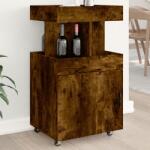vidaXL Carucior de bar, stejar fumuriu, 50x41x89 cm, lemn prelucrat GartenMobel Dekor (848266) Comoda