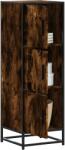 vidaXL Dulapuru stejar afumat 35, 5x35x106, 5 cm lemn si metal prelucrat GartenMobel Dekor (849066) Comoda
