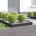 vidaXL Margine pentru gazon 4 pcs 100 x 100 x 20 cm Otel Negru GartenMobel Dekor (8008960)
