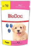 Biodog Hrana umeda pentru caini junior BioCat, pui in sos - 100g, fara antioxidanti, ideala pentru rase medii, sustine dezvoltarea musculara (6423932001855)