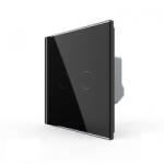 LIVOLO Intrerupator dublu cap scara - cap cruce wireless cu touch Livolo din sticla (VL-C702SR-12)