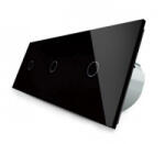 LIVOLO Intrerupator simplu+simplu+simplu cu touch Livolo din sticla (VL-C703-12)