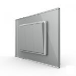 LIVOLO Intrerupator mecanic triplu cap scara, 3M, cu rama sticla (VL-3FCMKS-1IP-P9E)