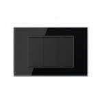 LIVOLO Intrerupator mecanic triplu 3M, cu revenire, cu rama sticla (VL-3FCMH-1BP-P9E)