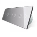 LIVOLO Intrerupator dublu+dublu+dublu cu touch, din sticla, Livolo (VL-C706-15)