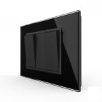 LIVOLO Intrerupator mecanic dublu 3M, cu revenire, cu rama sticla (VL-2FCMH-1BP-P93-1FCMB)