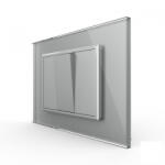 LIVOLO Intrerupator mecanic simplu 3M, cu revenire, cu rama sticla (VL-1FCMH-1IP-P9E-2FCMB)