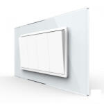 LIVOLO Intrerupator mecanic cap scara , 4M, cu rama sticla (VL-4FCMKS-1WP-P9E)