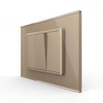LIVOLO Intrerupator mecanic simplu 3M, cu revenire, cu rama sticla (VL-1FCMH-1AP-P9E-2FCMB)