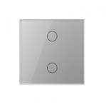 LIVOLO Intrerupator dublu WiFi, cu panou sticla, cu touch (VL-FC2NY-C2-I2G)