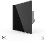 LIVOLO Intrerupator dublu protocol Zigbee EC tactil, cap scara cruce Generatie Noua, cu panou sticla (VL-FC2SZ2-2G-2B)