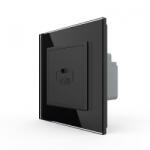 LIVOLO Priza simpla USB tip C, cu rama sticla (VL-FCUC-P7E-2BP)