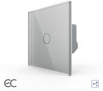 LIVOLO Intrerupator simplu protocol Zigbee EC tactil, cap scara cruce Generatie Noua, cu panou sticla (VL-FC1SZ2-2G-2I)