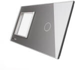 LIVOLO Rama Priza simpla + panou intrerupator simplu din sticla cu touch (1441)