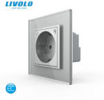 LIVOLO Priza Schuko inteligenta + rama sticla, noua generatie EC (1361)