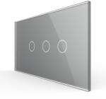 LIVOLO Intrerupator Simplu + Dublu cu Touch LIVOLO cu Rama Din Sticla, 4M, Standard Italian (VL-FC1/2-4I)