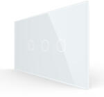LIVOLO Intrerupator Simplu + Dublu cu Touch LIVOLO cu Rama Din Sticla, 4M, Standard Italian (VL-FC1/2-4W)