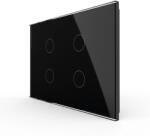 LIVOLO Intrerupator cvadruplu cu touch, standard italian, cu panou sticla, 3M (1550)