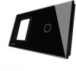 LIVOLO Rama Priza simpla + panou intrerupator simplu din sticla cu touch (1443)