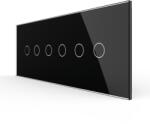 LIVOLO Panou Intrerupator Dublu + Dublu + Dublu cu Touch LIVOLO din Sticla, Standard Italian , 6 7M (1612)