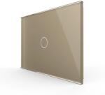 LIVOLO Panou intrerupator simplu cu touch Livolo din sticla, standard Italian 3M (1505)