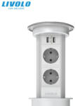 LIVOLO Priza retractabila inteligenta 2 x Schuko + 2 x USB (1462)