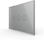 LIVOLO Panou intrerupator triplu cu touch Livolo din sticla, standard Italian , 3M (1514)