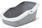 SAVIC ASEO Grey with White Rim - Open Cat Litter Tray - 56x39x27.5 cm - 1 pc