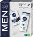 Nivea Set cadou barbati: Balsam dupa ras Nivea Men Sensitive, 100ml + Gel de dus Nivea Men Sensitive (9005800372266)