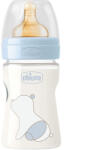 Chicco Biberon Chicco PP Original Touch, tetina cauciuc, flux lent, baieti, 150ml, de la nastere (8058664121786)