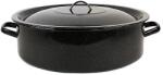 Perfect Home Cratita emailata cu capac 30l neagra (5945414010366)
