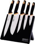  Set 5 Cutite Si Suport Magnetic, Brio Metallica, Portocaliu (3800134834857)