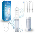 DrKala Irigator Bucal Profesional tip Dus Bucal Portabil DrKala® ProClean Go, pliabil, 4 moduri de curatare, pana la 1999 pulsatii/min, rezervor 210 ml, baterie 1500 mAh, 4 capete incluse, Rezistent la apa I Irigator oral