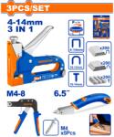 WADFOW Set capsator tapiterie 3A n1, cleE te montaj dibluri M4, M8, extractor capse, 600 capse incluse