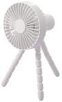 EUROLAMP Ventilator de birou reîncărcabil, 3 W / 5 V, 1800 mAh, alb (EU0715) Ventilator