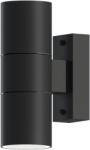 Calex Lampa de perete de exterior LED Calex Turin, 2x bec GU10, otel inoxidabil, IP54, inaltime 170 mm, Negru (4301000900)