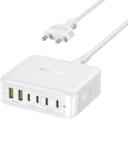Baseus Statie incarcare Baseus EnerFill FH21 120W, 4x USB-C, 2x USB-A, Alb (E0120T01)