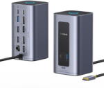 Baseus Docking Station Baseus Nomos NU1 Air Spacemate 12-in-1, 100W PD, 4K, USB-C, 10Gbps, Gri (B0114400) - dwyn