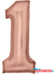 Számok Rózsaszín Silk Lustre 1-es szám fólia lufi 82 cm (JAV_DPA9917313)