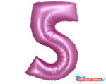 Számok Rózsaszín Satin Pink 5-ös szám fólia lufi 76 cm (JAV_MLG145052)