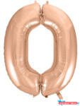Számok Rose Gold 0-ás szám fólia lufi 92 cm (JAV_MLG106220)
