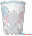 Elefánt Baby elefánt Blue Balloon papír pohár 8 db-os 250 ml (JAV_PKK046535)