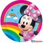Disney Minnie Makes Me Smile papírtányér 8 db-os 20 cm FSC (JAV_PNN97239)