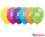 Boldog Születésnapot Színes Happy Birthday 18 Pastel Mix léggömb, lufi 6 db-os 11 inch (28cm) (JAV_MLG178600)